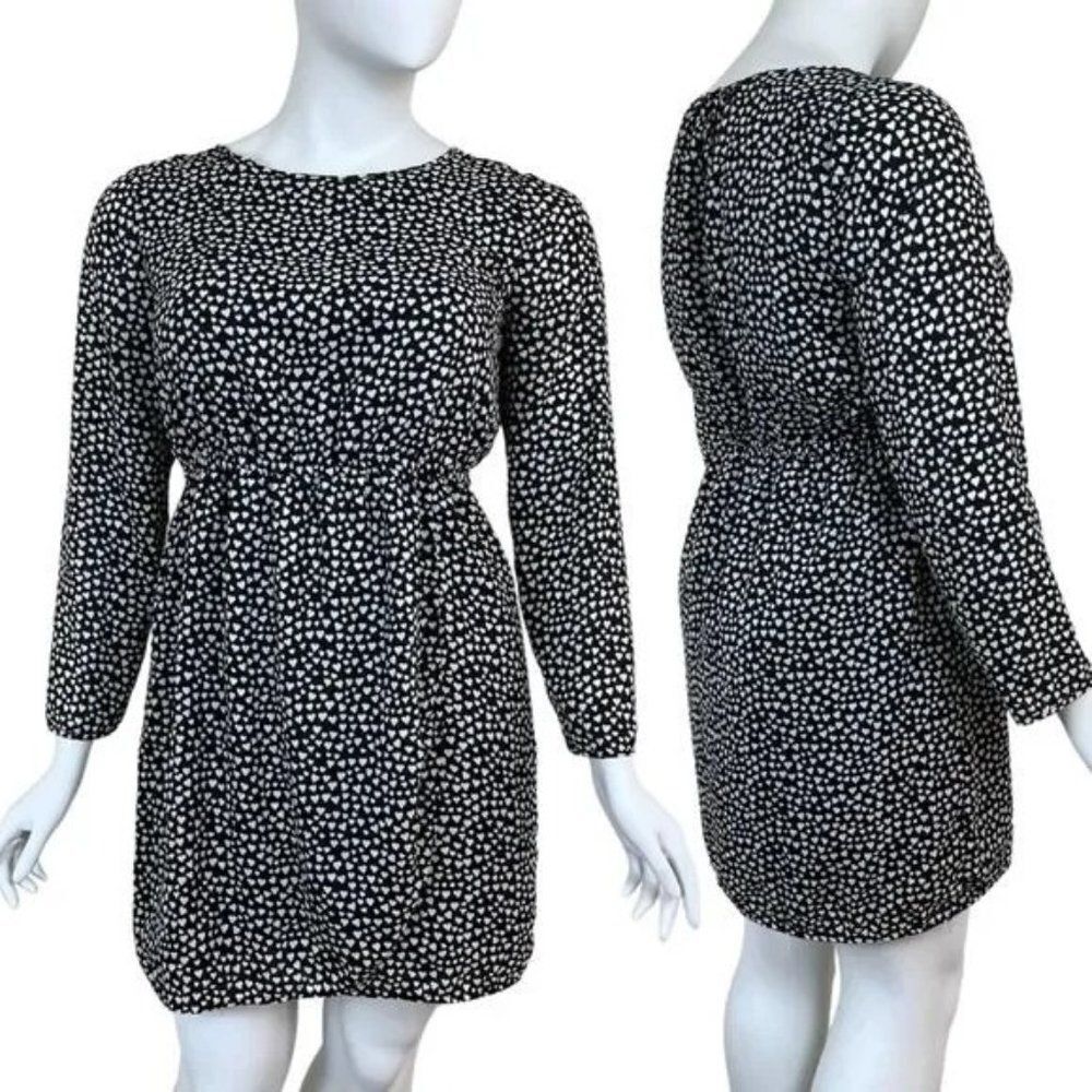 J. Crew Black and White Polka Dot Dress